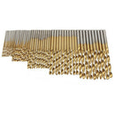 50Pcs 1/1.5/2/2.5/3mm Titanium Coated HSS High Speed Steel Drill Bit Hand ToolME