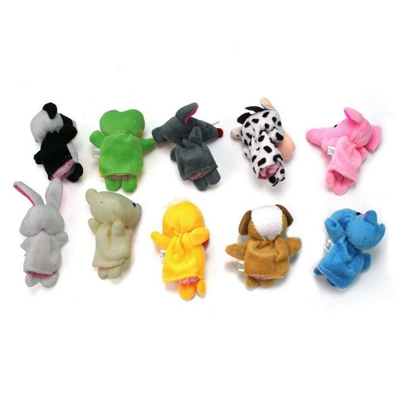 Chinese Zodiac 12 Animals Finger Puppets Plush Toys Kids Baby Play Toys A