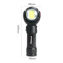 Skywolfeye T199 T6+COB 7 Modes LED Waterproof Flashlight Torch with Magnet