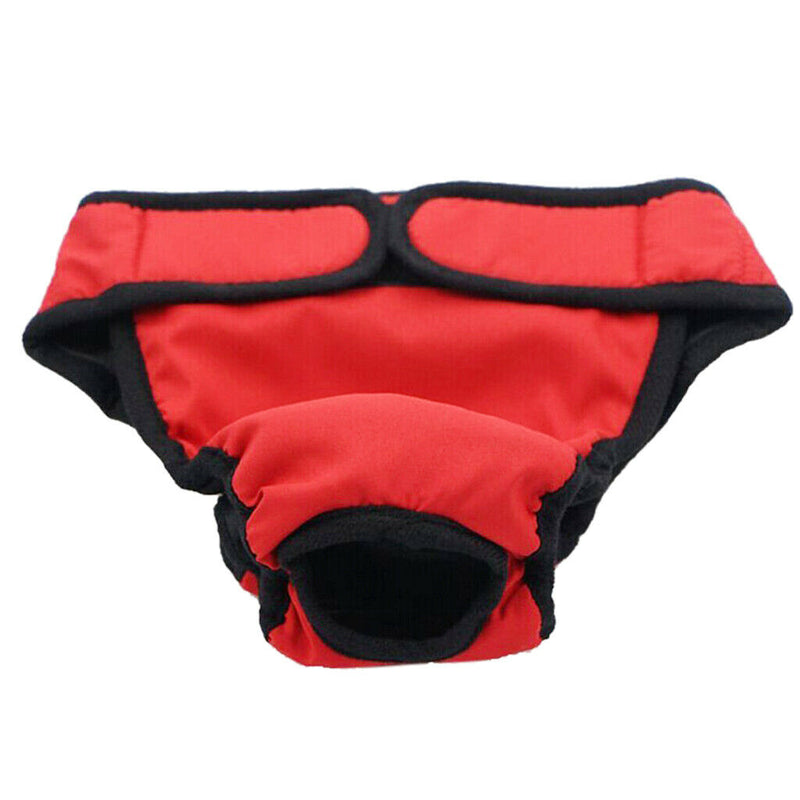 Puppy Dog Physiological Pants Femal Dogs Sanitary Pant Diaper red_L