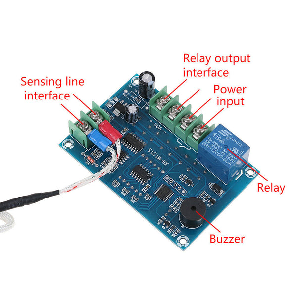 DC12V high temperature k-thermocouple digital led temp controller switch modS Gw