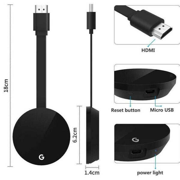 G7S TV Stick 2.4G WiFi Display Dongle 4K Ultra HD Wireless HDMI Adapter Receiver