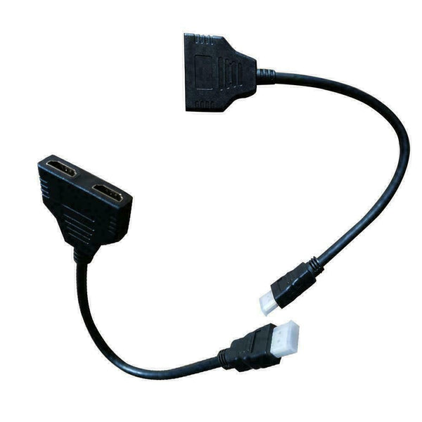 HDMI Splitter Cable Converter 1 Input 2 Output M to Play F Black Game TV Fo G5J7