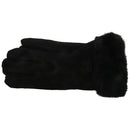 Autumn and Winter Suede Gloves Women's Warm Press Screen Haired Gloves Ridi