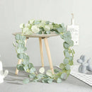 Artificial Eucalyptus Garland Faux Silk Vine Handmade Leaves Greenery 1.8M/ P5O9