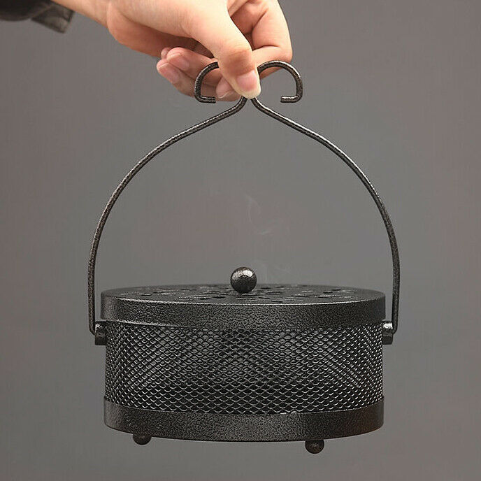 Creative Mosquito Coil Stand Mosquito Coil Box with Lid Fireproof Home Indo F4K3