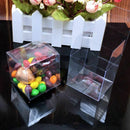 50Pcs 5*5*5cm PVC Transparent Square Gift Boxes Wedding Favor Party Favor C