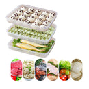 Refrigerator Dumpling Storage Box Stackable Food Organizer Plastic Con OYL