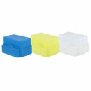 Silicon flexible Flash Bounce Diffuser Softbox White+Yellow+Blue for SB800/