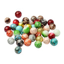 100 Pieces Drilled Mixed Colors Glass Beads Loose Bead DIY Jewelry Beads
