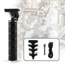 Metal Waterproof Outline Skeleton Cordless Trimmer USB Charging Hair Clipper bs
