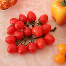 Red &Yellow Artificial Cherry Tomatoes Faux Lifelike Simulation Fruit