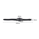 Fashion Unisex Women Men Wristwatches PU Strap Analog Quartz Watch (Black) A