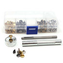 100 Sets Punk Leather Rivets Tubular Studs with Tools for DIY Leather Craft