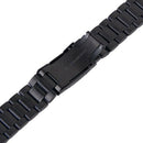 Black Stainless Steel Links Strap Watch Strap Curved End Use Belt Buckle 20