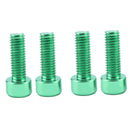 4x Lightweight Montain Bike Water Bottle Cage Holder Bolts Screws Durable Green
