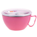 Insulated Food Container Thermal Round Bowl Lunch Dinner Box Outdoor Pink