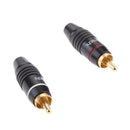 2x RCA Plug Audio Cable Male Connector