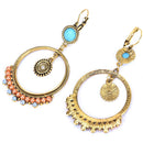 Fashion Bohemia Crystal Round Hollow Out Drop Dangle Earrings Statement Jewel-OZ