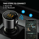Handsfree Wireless Bluetooth4.2 Car Kit FM Transmitter Radio MP3 Player Dual USB
