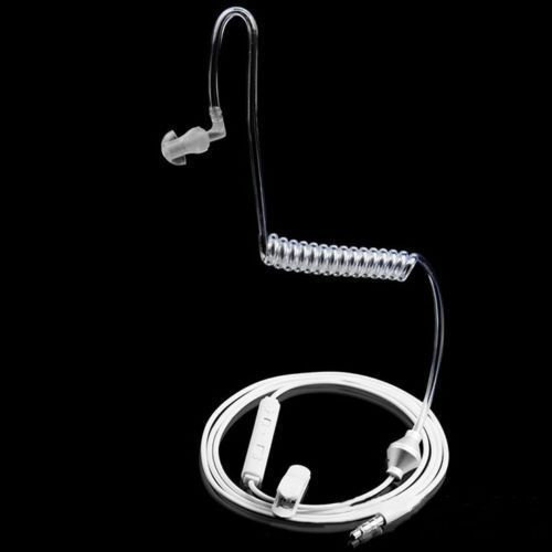 Air Tube Monaural In Ear Earphone Anti-radiation Headset Mic Headphone 3.5mm NEW