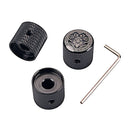 Metal Guitar Volume Tone Control Knob Switch Tip Knob Cap, Black