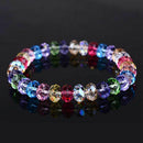 300 Pcs Glass Beads, 8mm 10 Color Faceted Beads Crystal Beads for Jewelry M L1I1