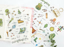 6x Camping Outfit Adhesive Stickers Scrapbooking DIY Decoration Diary BX