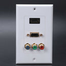Hdmi Vga 3 Rca Panel Composite Three In One Integrated Multimedia Wall Pane