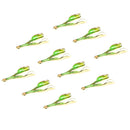 4 Pieces Mini Green Leaf Leaves Enamel Alloy Charms Pendant Jewelry Crafts