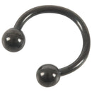 Black titanium steel U-type ball Eyebrow Ear Lip Nose Horseshoe Ring 8mm