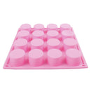 16 Cavity Oval Shape Soap Bake Mold Silicone Mould Tray Homemade Craft FT