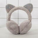 Ladies Winter Warm Cute Earmuffs Outdoor Earmuffs Creative New Sequins Cat