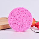 Natural Plant Fiber Face Wash Cleansing Round Sponge Beauty Makeup Tool PinkBX