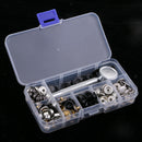 40 Sets 4 Colors Metal Snap Fastener Press Studs Kit for Leather Bag Clothes