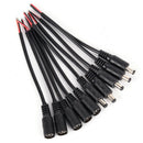 5pair Security 5.5x2.1mm Male+Female DC Power Socket Plug Connector Cable Wire3C
