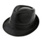 Unisex Retro Faux Leather Pork Pie Hat Classic Gentleman Flat Top Fedora Cap