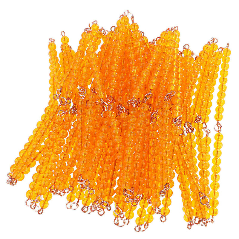 1000pcs Beads Bar Chain Kids Intelligence Development Toys Christmas Gift Orange