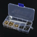240x 6/8/12mm Double Cap Rivets Brass Stud Fixing Tools Kit For Leather Belt