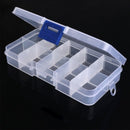 10 Slots Compartments Fishing Hook Bait Lure Box Tackle Storage Container Case