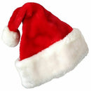 Christmas Party Santa Hat Velvet Red And White Cap for Santa Claus Costume