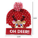 Colorful LED Light Christmas Hat Snowman Luminous Knitted Cap Beanie (B) A