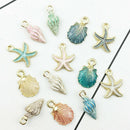 13Pcs/Set Conch Sea Shell Charms Mini Pendants Making Handmade Accessories Hot