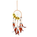 Pastoral Wind Sunflower Dream Catcher Feather Car Wall Hanging Decoration