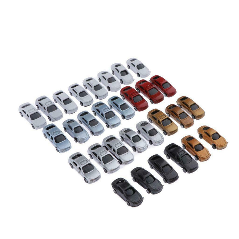 60Pieces 1:200 Car Parking Building Scenery Landscape Sand Table Layout Accs