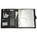 Black A4 Executive Conference Folder Portfolio PU Leather Document Organise
