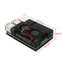 Armored box with dual fan cooling radiator kit for Raspberry Pi 3B+S Ew
