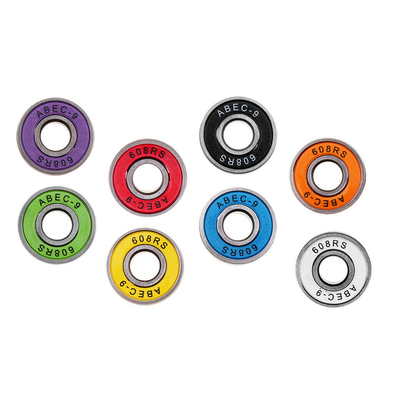 24x 608 Bearing for Skateboards Longboards Inline Skates Roller Skates Spinners