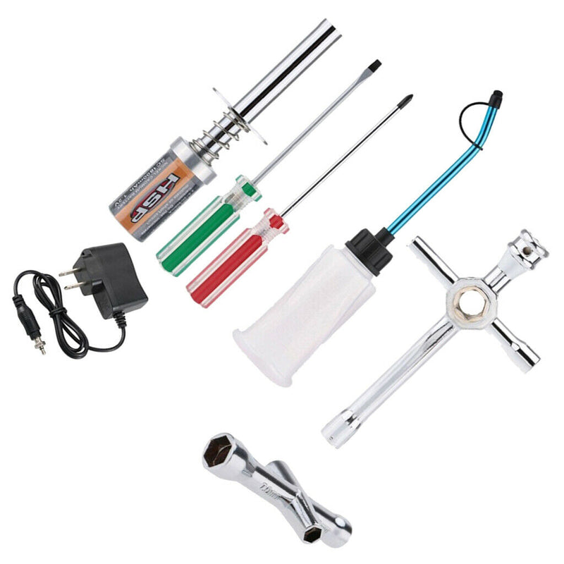7Pcs RC Methanol Oil Truck Starter Screwdriver Igniter Tool Fuel Filler Set RC