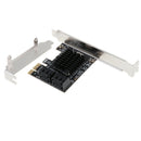 PCI-E to 4 Ports SATA 3.0 PCIE SATA 3.0 6Gbps Expansion Card PCI-E Adapter Black